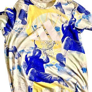 Adidas Selects Summer Edtion  Blue and Yellow Graphic Kobe Tee